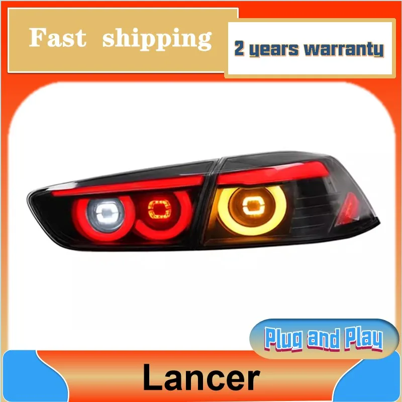 Car Styling for Mitsubishi Lancer Taill Lamp 2009-2021 Lancer Tail Light Rear DRL Fog Brake Turn Signal Reversing