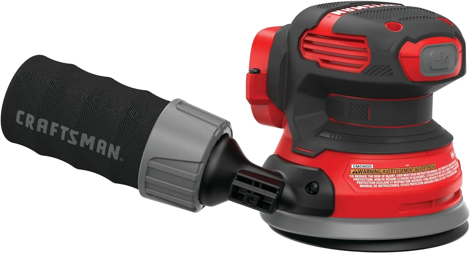 CRAFTSMAN V20 Orbital Sander, Cordless, 12,000 OPM, Bare Tool Only (CMCW220B)