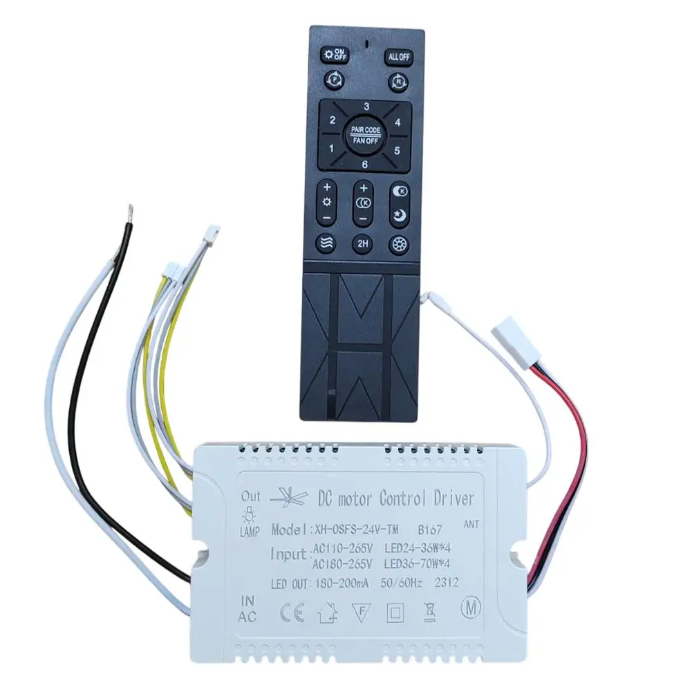 

Ceiling Fan Light Control Set 6-Speed Light Control 6 Speed Settings Adjustable Speed Settings Dual Motor Functionality