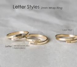 Engraved Dainty Name Ring Personalized Custom Stacking Stainless Steel Ring for Her Birthday Gift Bridesmaid Gift for Mom