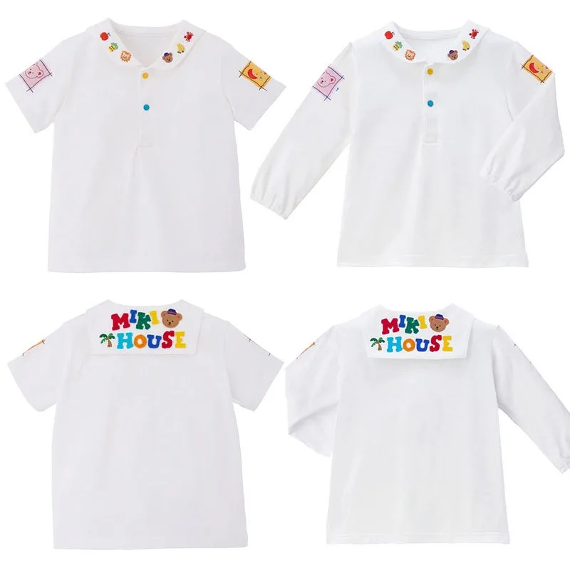 

Kids Long Sleeved Shirts Boys Short Sleeved Shirt Cute Girls Tops Korean Blouses White Blouse Baby Girl Clothes Camisas