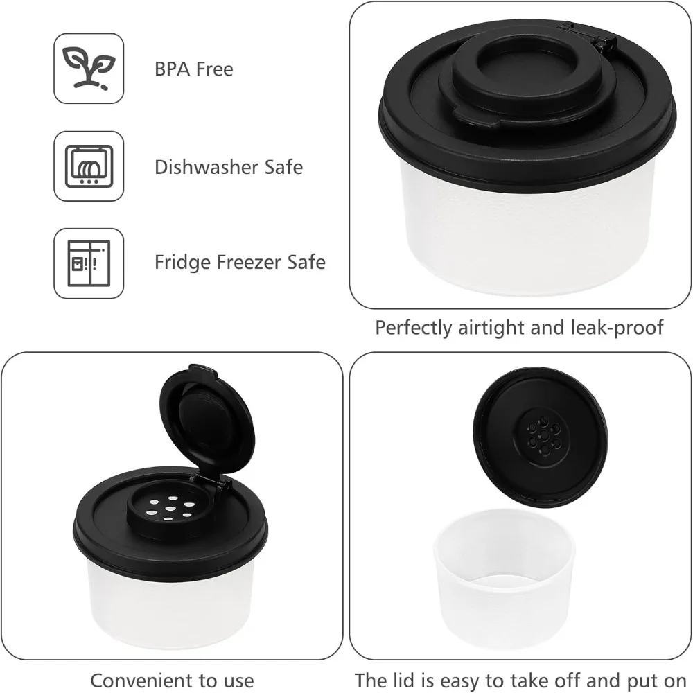 New Kitchen Salt and Pepper Spice Shaker Mini Dustproof Seasoning Jar Insect-proof Plastic Spice Container Cocoa Powder Sprinkle