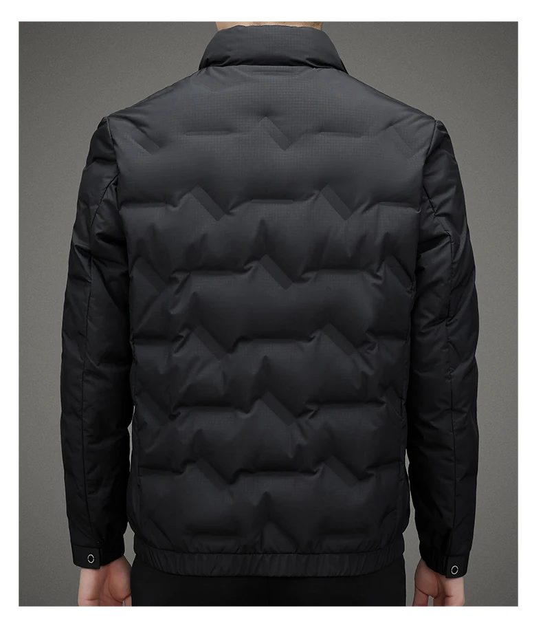 2025 Autumn Winter Casual Men's Lightweight Duck Down Jackets Outwear Windproof Warm Slim Fit Puffer Coats Zipper Tops Clothing