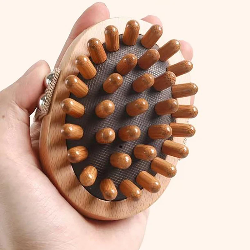 Beech Body Anti Cellulite Brush Soothing Wooden Spa Air Cushion Massage Hair Comb Scalp Massage Brush Dead Skin Remover