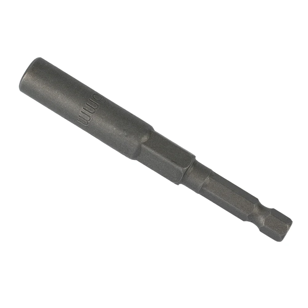 1PC Hex Socket Sleeve Nozzles Nut Driver 80mm HRC60 5.5mm-19mm Power Screwdriver Handle Tools Power Drill Impact Driver