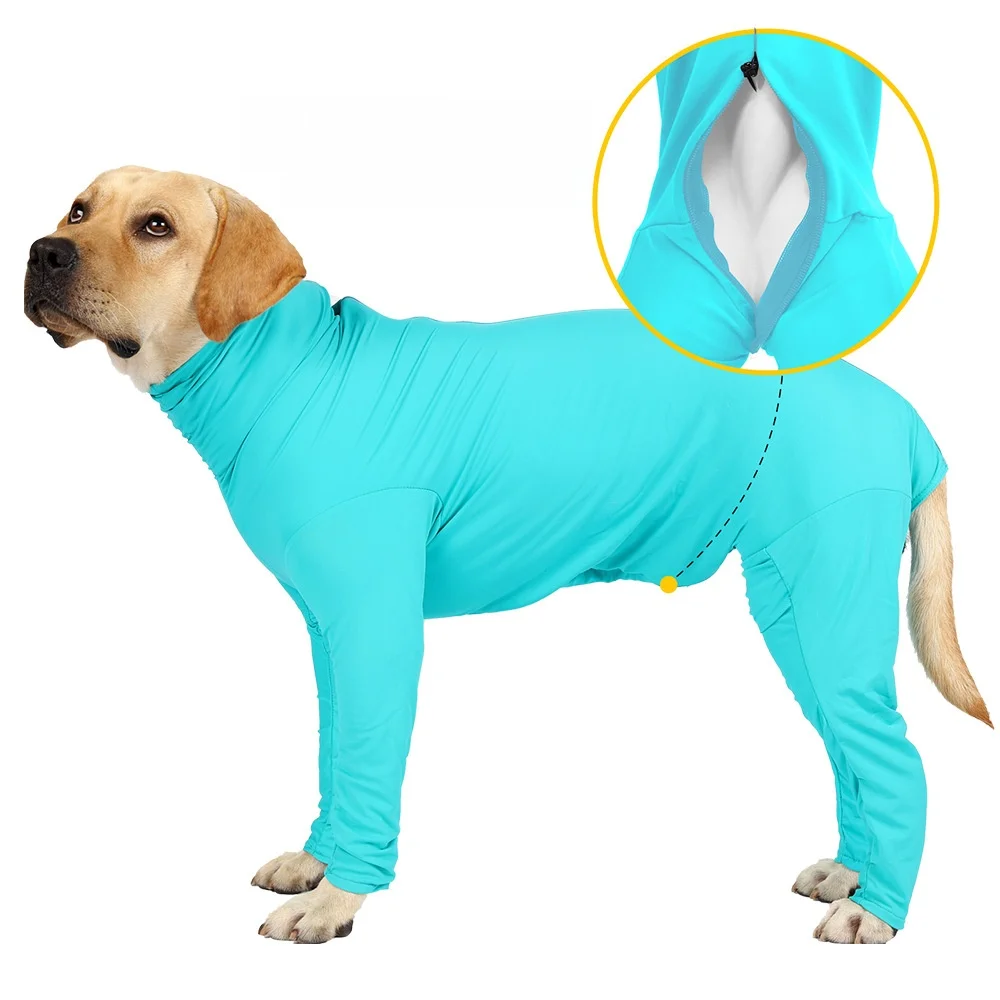 Home Dog Clothes Four Legs Open Design Anti-Tick for Small to Large Size Dogs like Hu Golden Retriever Labrador Polyester