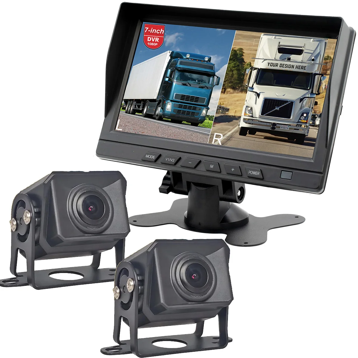 7 Inch AHD IPS DVR MonitorTruck Tarking System IP69 1080P Rear View Reverse CameraCar Electronic Devices For Trucks Buses