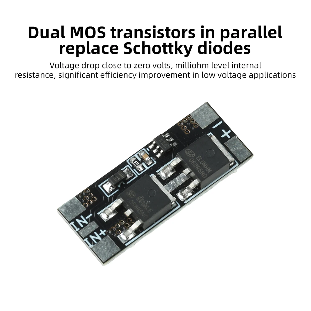 Ideal Diode Module DC 1-60V 20A High Current Solar Charging with Reverse Current Protection Zero Voltage Drop