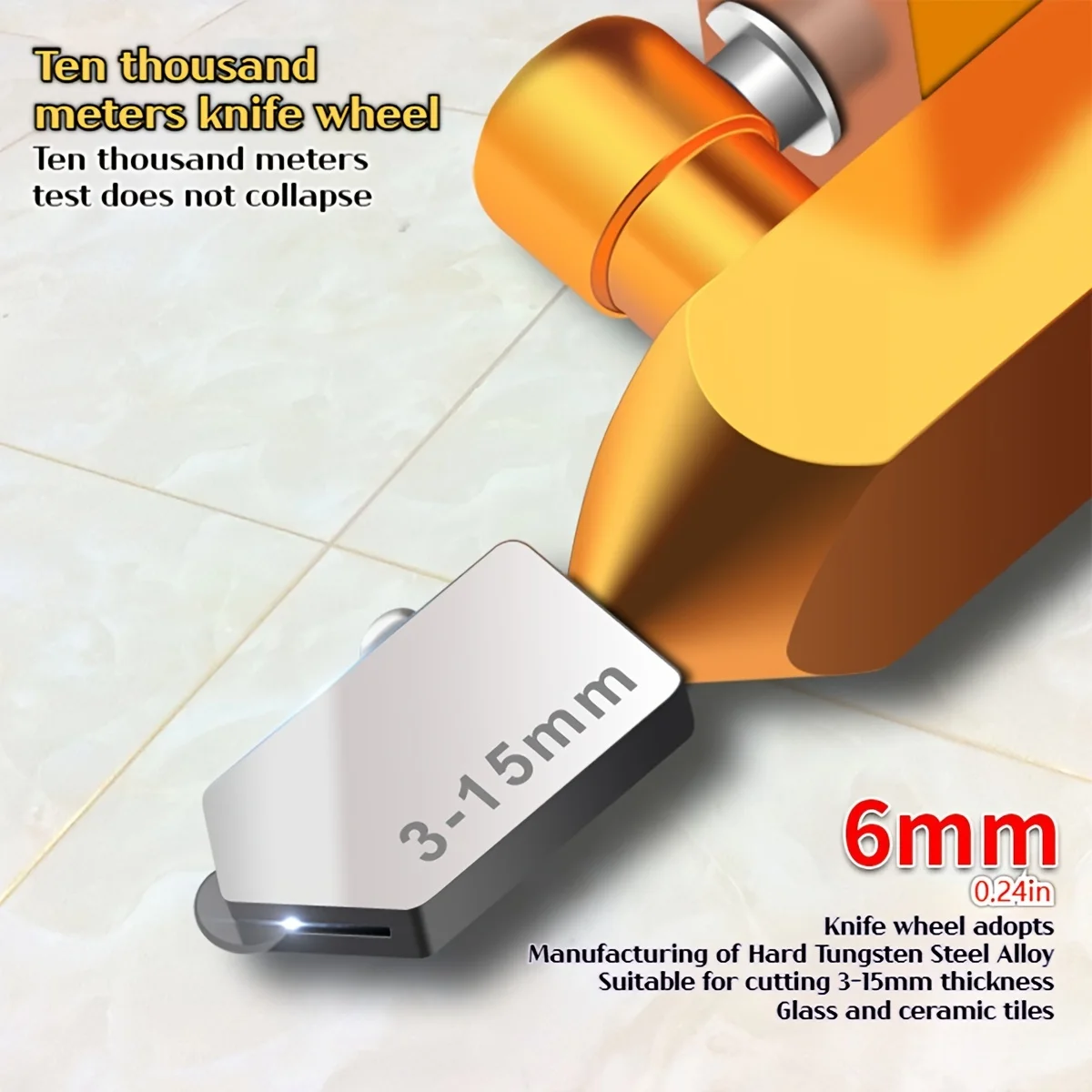 2 in 1 Glass Ceramic Tile Cutter Opener Breaker Pliers Tile Wheel Diamond Roller Cutting Manual Diamond with Knife Hand Tools image 4