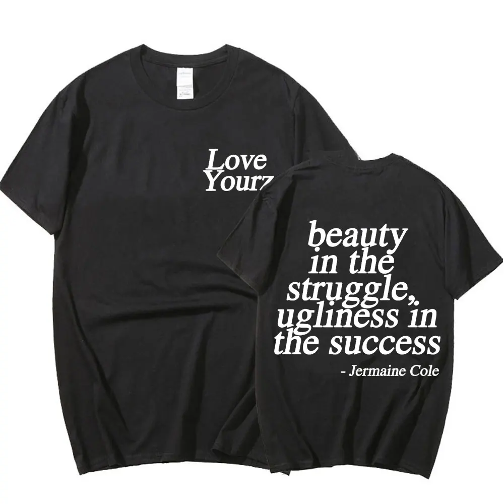 J Cole Dreamville Love Yourz Lyrics Graphic T Shirt Vintage Fashion Aesthetic T-shirt Men Women Short Sleeve T Shirts Streetwear