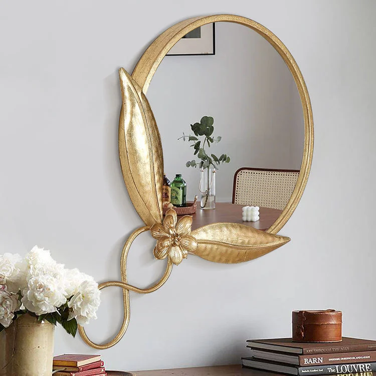 %*c 70CM Modern Luxury Metal Bedroom, Living Room, and Artistic Home Decoration with Framed Wall Mirrors Dropshipping DDP~