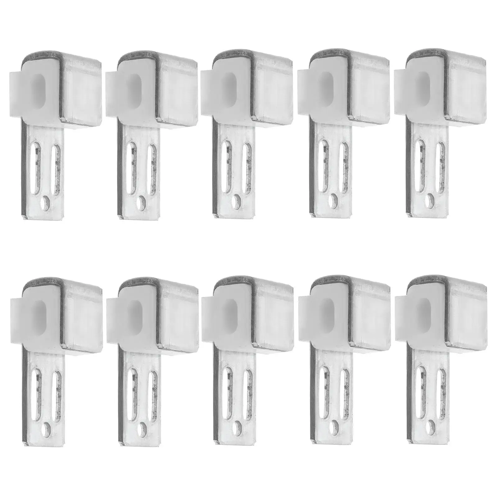 

10 Pcs Iron Clip Hook Buckle Furniture Couch Sectional Connectors Silver Metal Spring