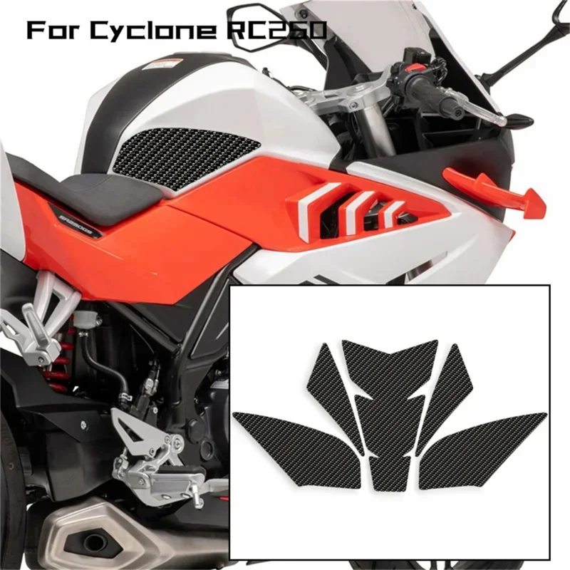 

Motorcycle Anti Slip Fuel Oil Tank Pad Side Knee Grip Decal Protector Sticker Pads NEW For Cyclone RC250 RC 250 2023