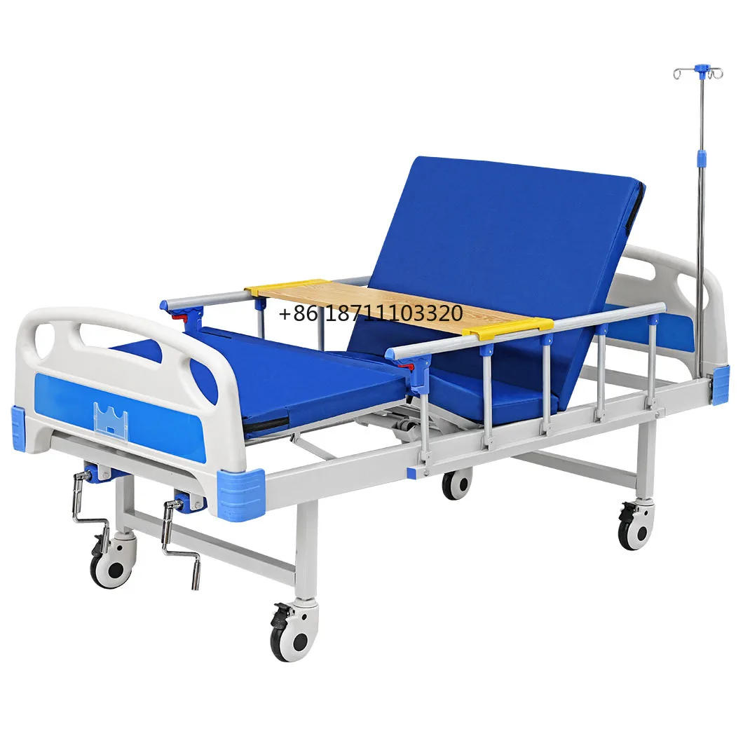 Chinese manufacturer Comfortable Multifunction Adjustable 2 Crank Manual ABS Nursing bed