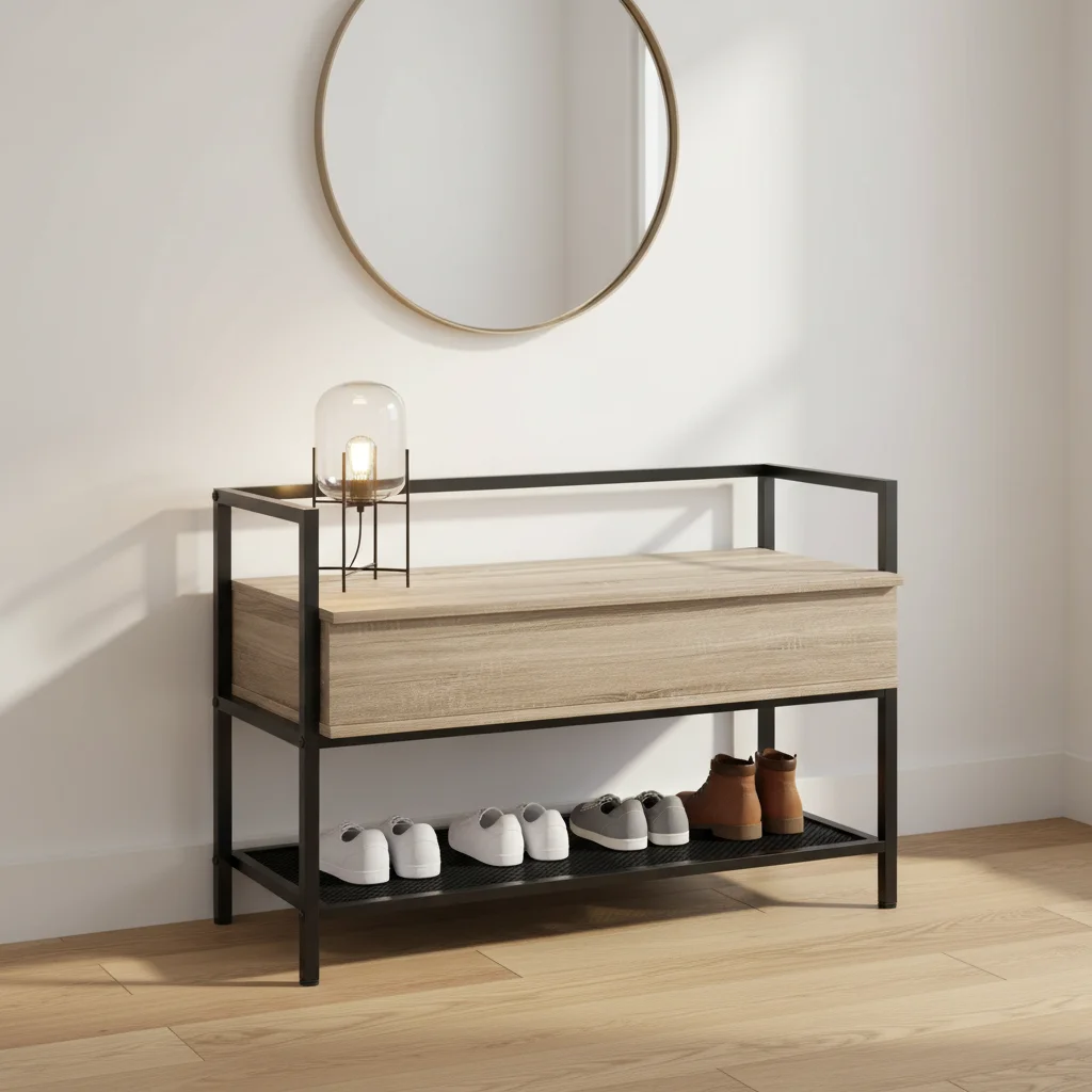 xx-Wholesale Furniture Shoe Display Save Storage Rack Bench Shoe Shelf Space Wooden Shoe Cabinet Racks for Living Room*