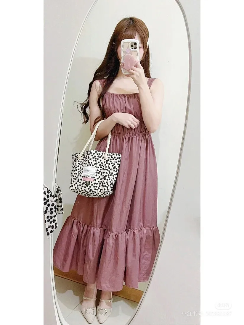 2026 Summer New Japanese Daily Commuter Cherry Fruit Print Tote Bag Female Sweet Single Room Canvas Bag for Women