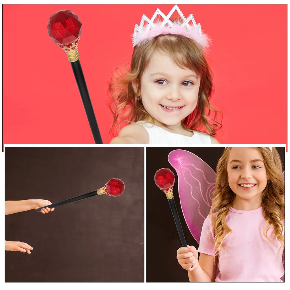 

1pc Lovely Shaped 'S Pretend Play Party Scepters Halloween Props Lightweight Plastic Walking Scepters For