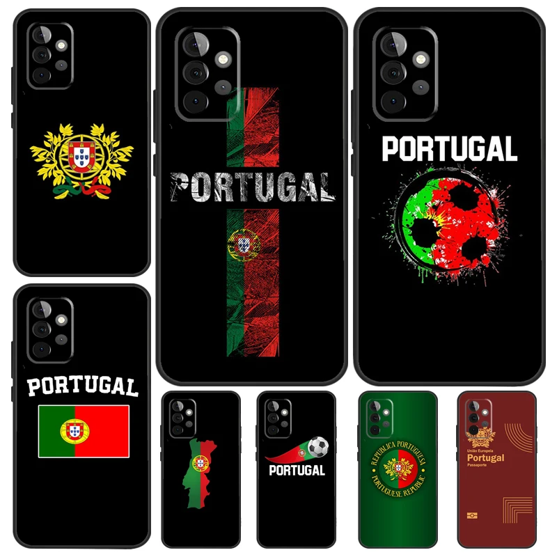 Portugal Flag Case For Samsung Galaxy A54 A34 A24 A14 A73 A53 A33 A23 A13 A52 A32 A22 A12 A51 A71 Cover