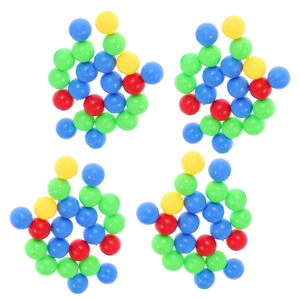 

4 упаковки разноцветных шариковых бусин для замены в настольной игре Hippo, развивающие аксессуары для координации рук и глаз