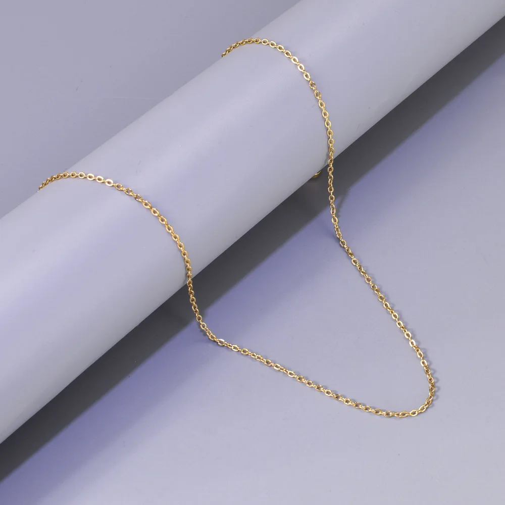 L22 manufacturer wholesale polished cross necklace, stainless steel rose gold jewelry, 18K colored gold necklace image 4