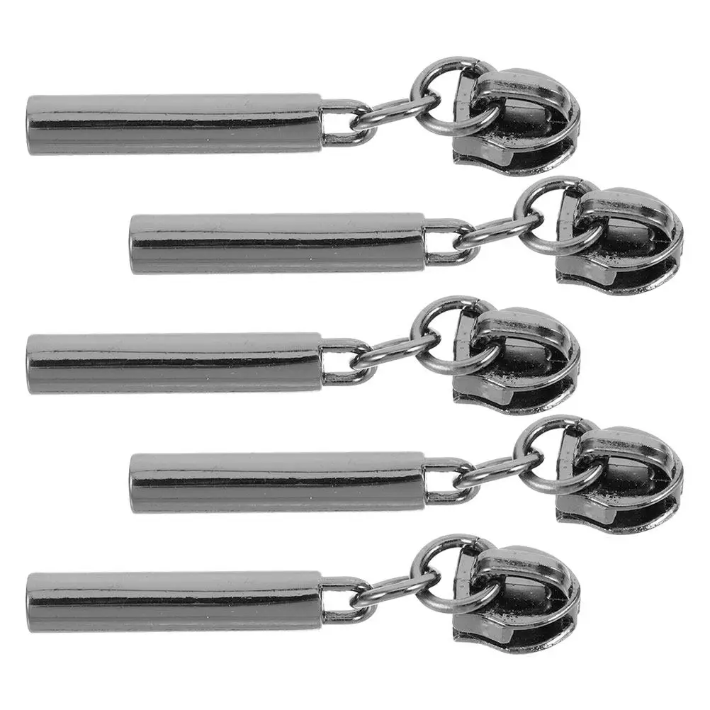 5Pcs Heavy Duty Metal Zipper Pulls Replacement Small Zinc Alloy Zipper Tabs for Backpacks Jackets Luggage Handbags Bags Coats