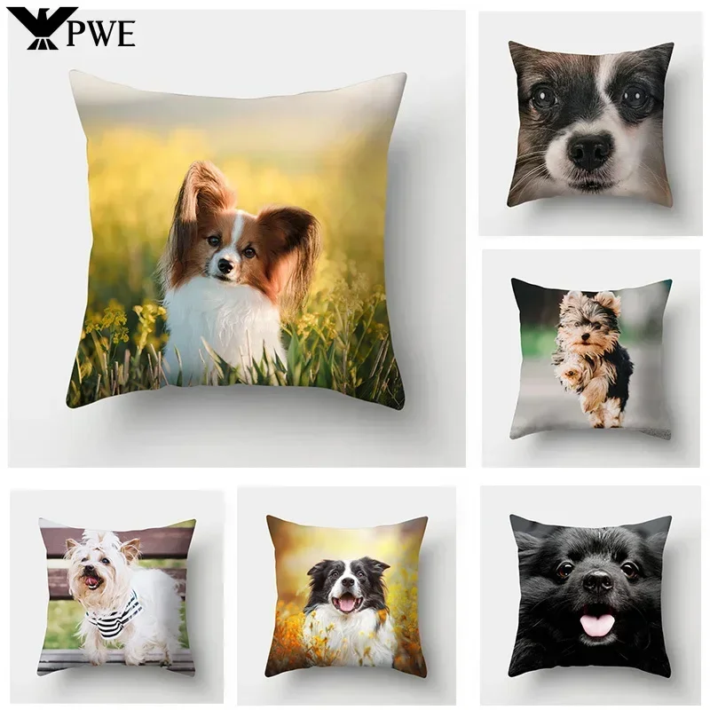 45x45cm Pillowcase Cute Welsh Corgi Pembroke Dog Cushion Cover Pillow Case Home Decor Animal Pillow Case Sofa Car