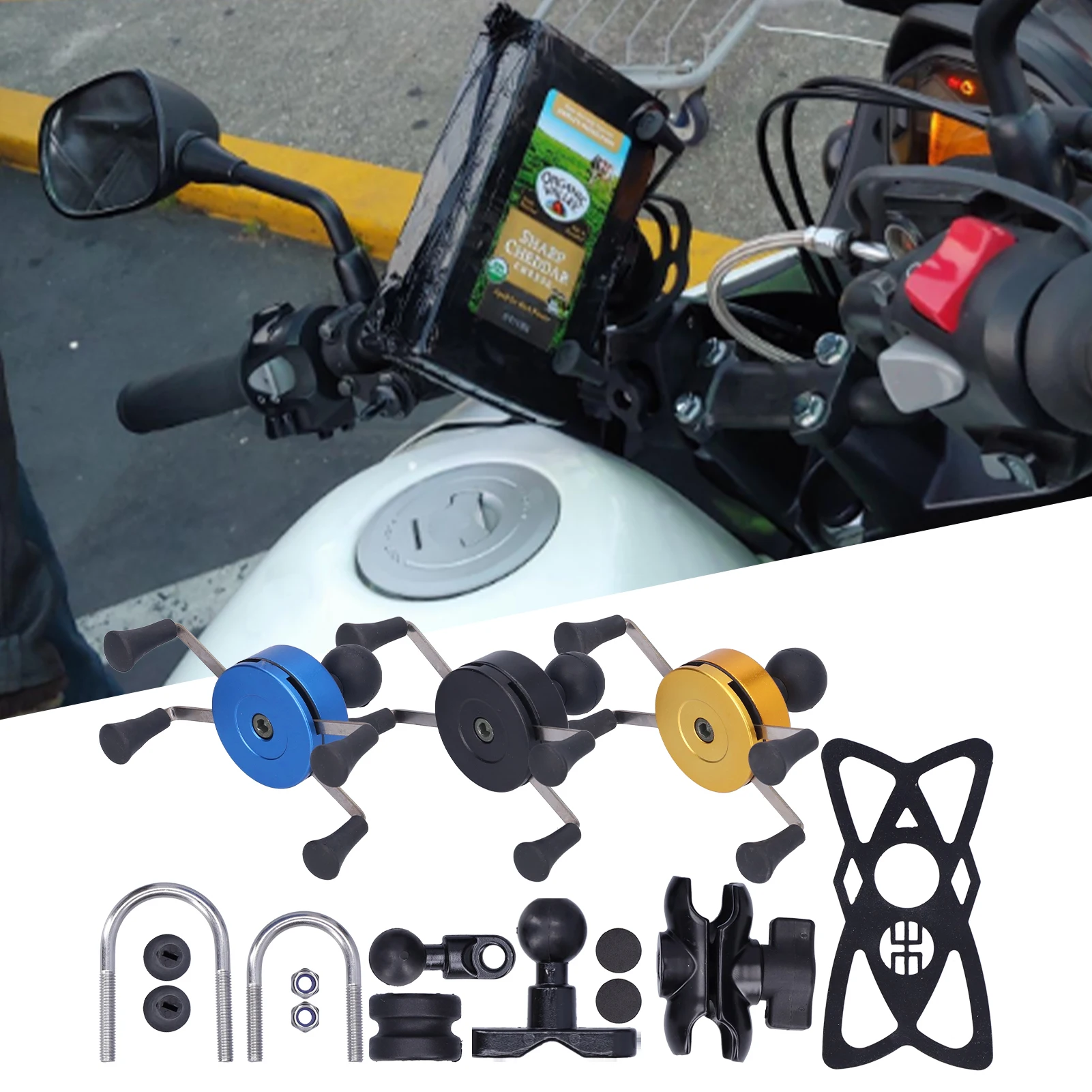 تعديل مقود حامل الهاتف المحمول مع 13 ملحقًا لـ 7 8 SE X XS Xr حامل هاتف X شكل حامل هاتف #2