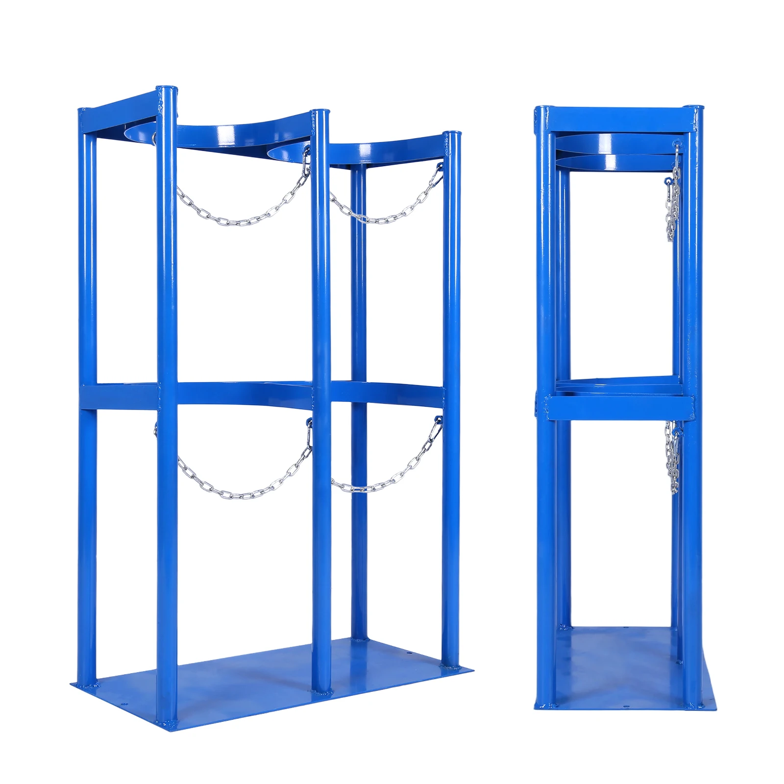 Rack di stoccaggio per bombole di ossigeno da 40 litri con catena protettiva Staffa di fissaggio per bombole di gas in metallo per laboratori scolastici e uso ospedaliero