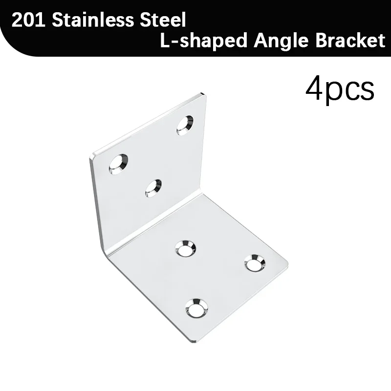 

Угловой кронштейн из нержавеющей стали 201, L-образный, 90 градусов, для столов, стульев, мебели, соединитель, железный опорный кронштейн