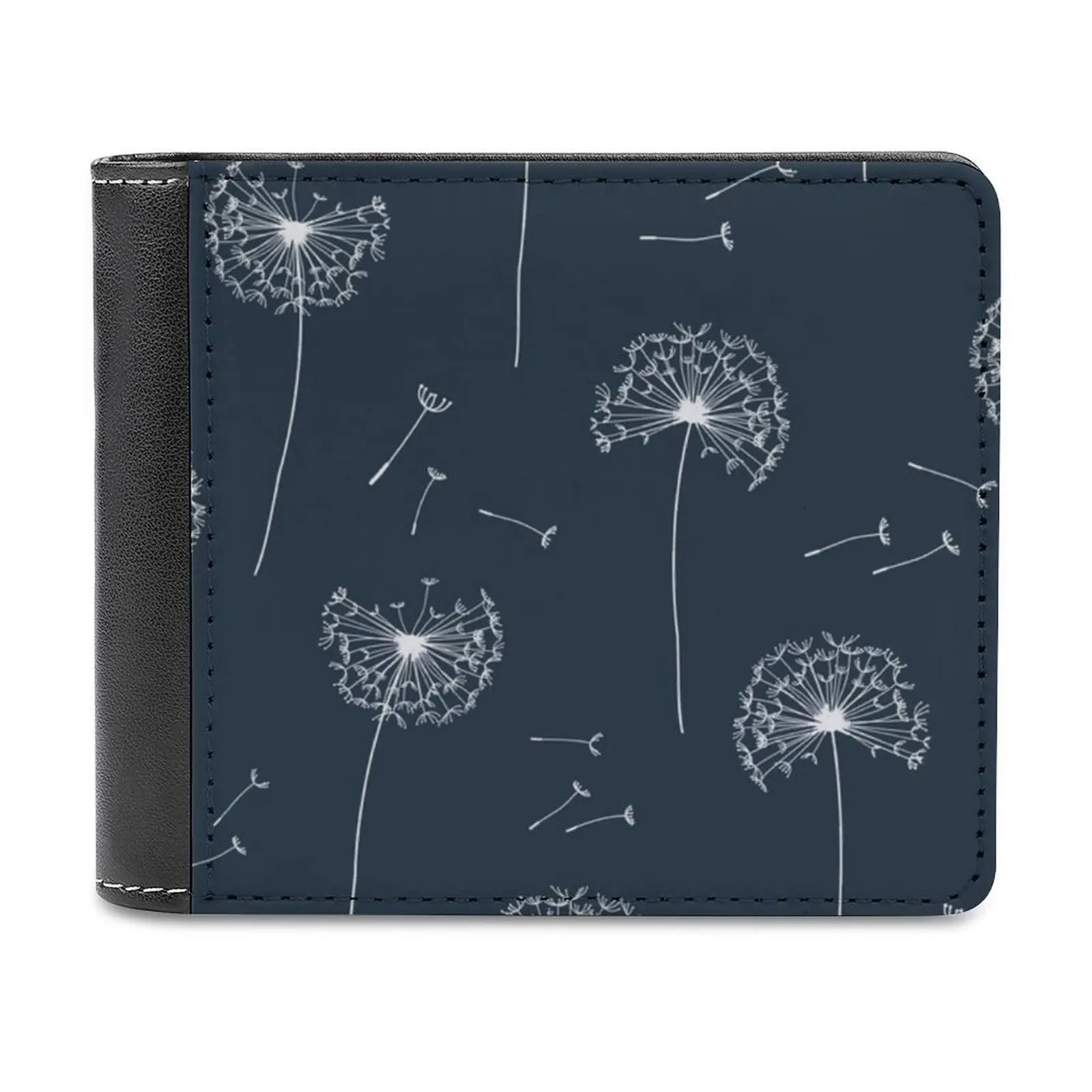 Floral Pattern Of Dandelions Men's Wallet Leisure Travel Lightweight Portable Wallets Short Style Male Purse Childrens