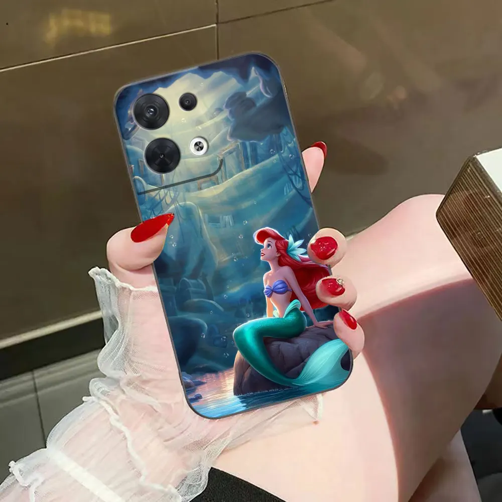 Disney Mermaid Princess Cover Phone Case For OPPO RENO 11 11F 10 8T 8 7Z 7 6Z 6 5 5F 4 4F LITE PRO TPU Case Funda Coque Shell