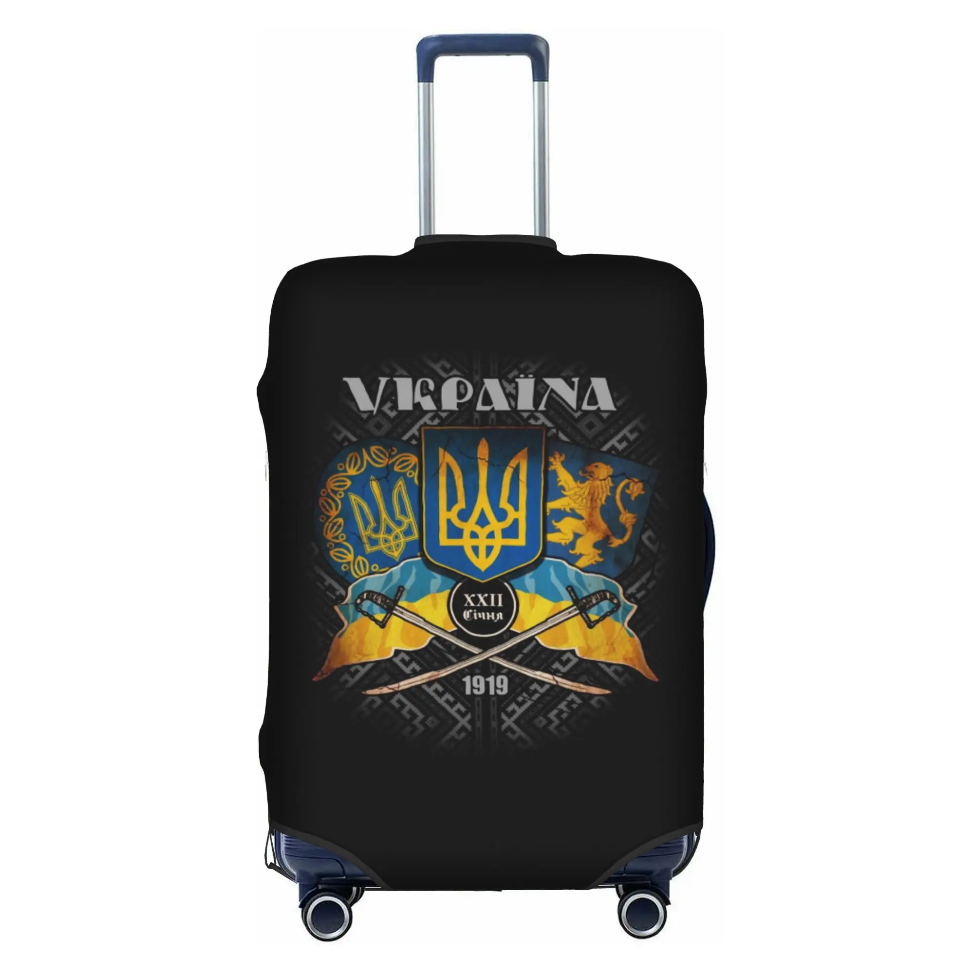 Housse de protection pour bagages, motif Drapeau ukrainien, lavable, pour la Journée de l'unité de l'Ukraine, pour valises de voyage