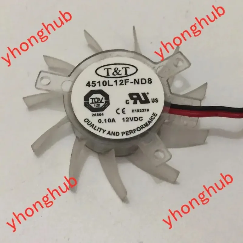 

Вентилятор охлаждения T&T 4510L12F ND8 DC 12V 0.10A, 2-проводной