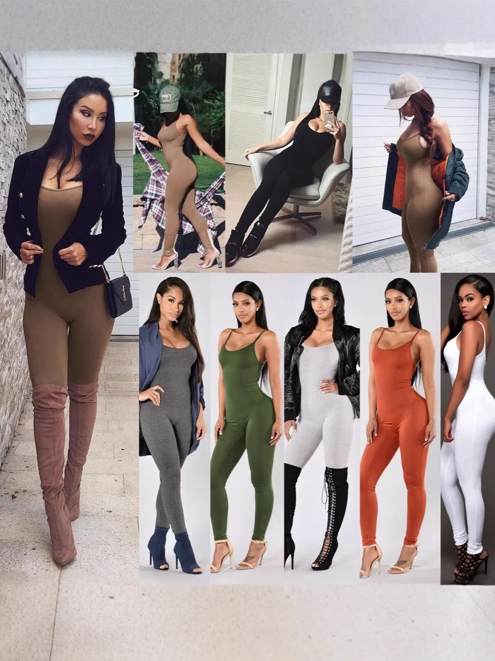 

Spring Women's Clothing Sexy Backless Sleeveless Slim Fit Jumpsuit For Woman Polyester Capri Romper With Deep V Neck Cutout