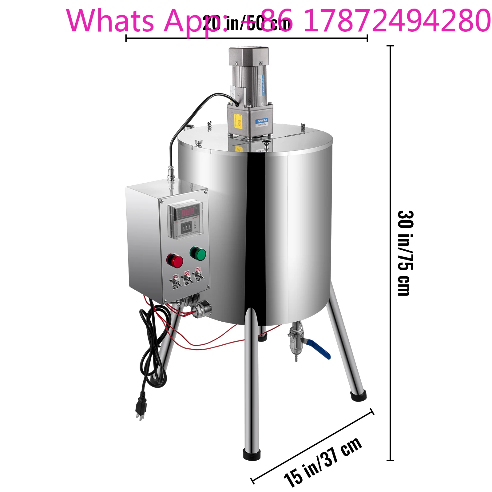 Electric Heating Mixing Filling Machine Lipstick Filler 15L / 30L Stirring Tank for Liquid and Paste 20-30 Bottles/Min