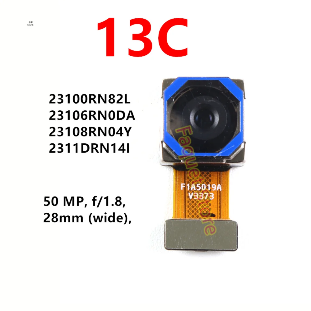 

Rear View Back Camera 50MP For Xiaomi Redmi 13C Main Backside Big Camera Module Flex Replacement Spare Parts
