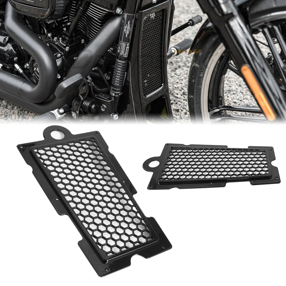 Motorcycle Radiator Oil Cooler Grille Guard Cover For Harley Softail Breakout Deluxe Fat Bob Street Bob FXBB FXBR 2018-2022