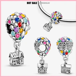 Abalorio de plata de ley 925 para mujer, abalorio de globo aerostático, compatible con pulsera Pandora Original, joyería 2024