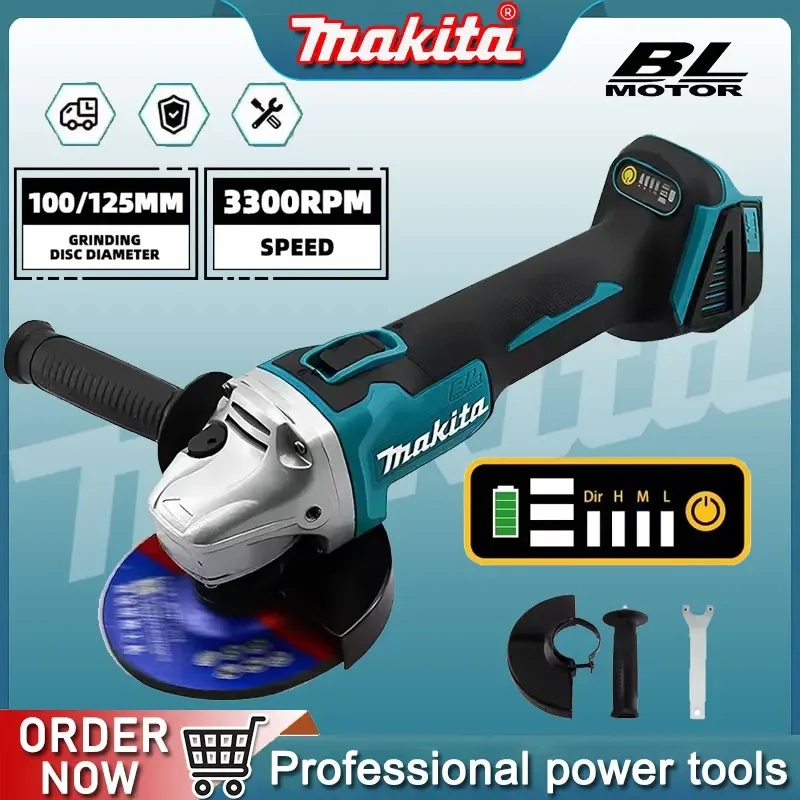 

Makita Electric DGA404 Brushless Angle Grinder Polishing Cutting Machine Cordless Angle Grinder Tool For 18V Battery125/100mm