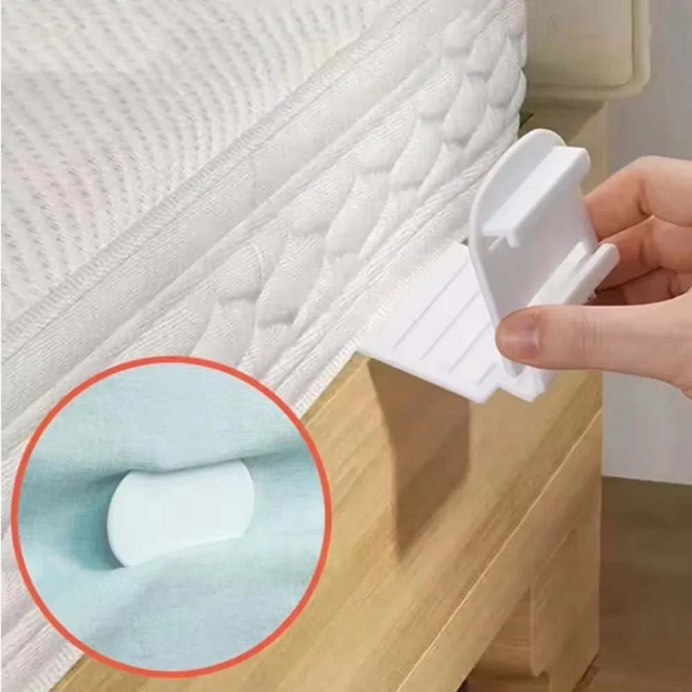 

4PCS Plastic Bed Sheet Grippers Invisible Adjustable Bed Cover Fixing Clip Multi-Functional Bed Sheet Holder