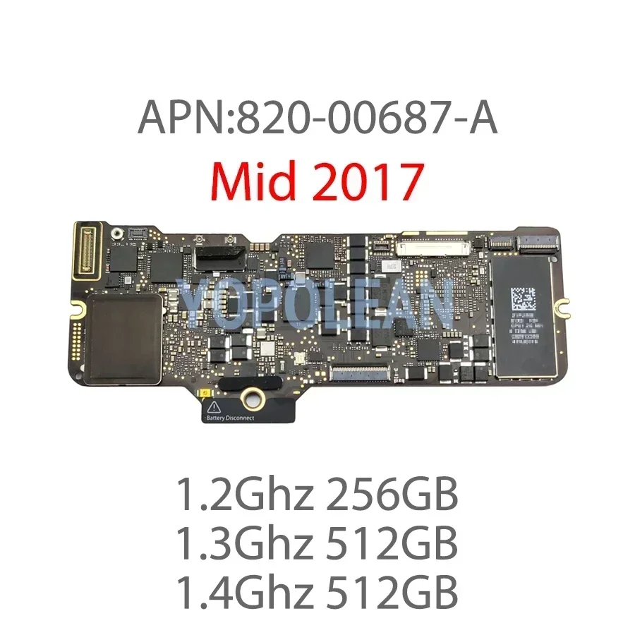 Top. A1534 Motherboard 820-00045-A 820-00244-A For Macbook Retina 12" A1534 Logic Board 8GB 16GB 256GB 512GB 2015 2016 2017