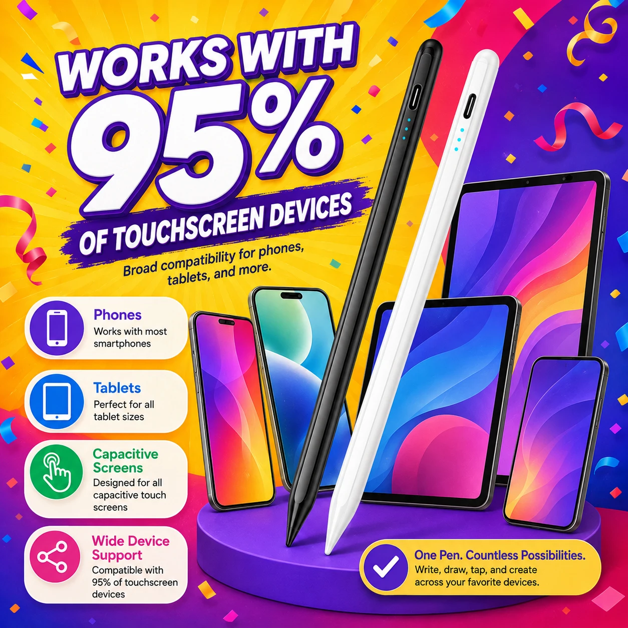 قلم ستايلس بثلاثة مصابيح LED ل - مراجعة Drawing Tablet Standalone Android وسعره
