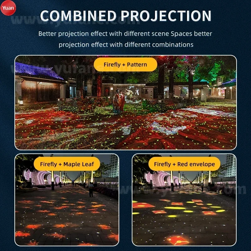 

20W Dynamic Breathing Firefly Laser Projection Light Outdoor Waterproof Park Lighting Projection Gobo Logo Projector