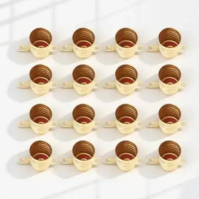 

25pcs Lamp Base Miniature Screw Holder Copper Electrical Test Socket Accessories Golden Durability School Physics Science