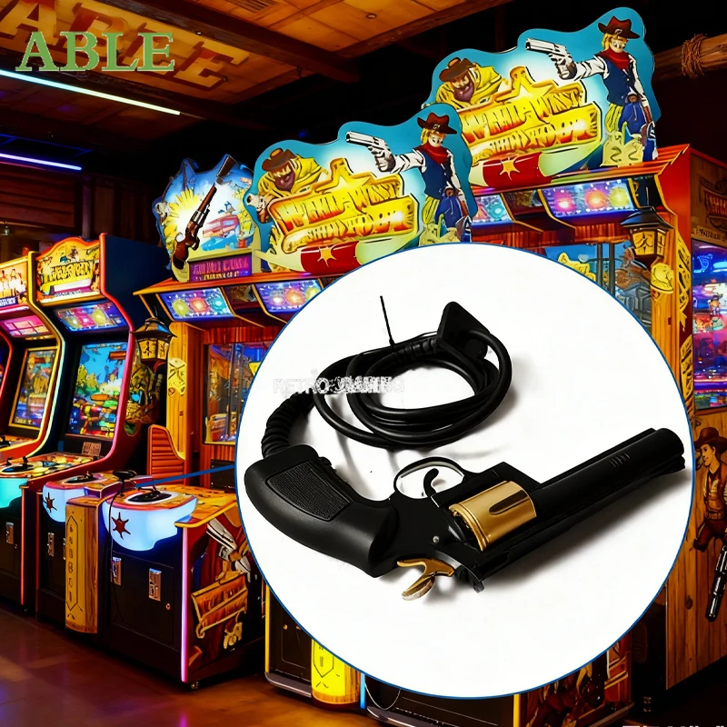 

Легкий пистолет для аркадных игр, аксессуары для аркадного автомата с монетоприемником и кабелем для Wild West Shootout