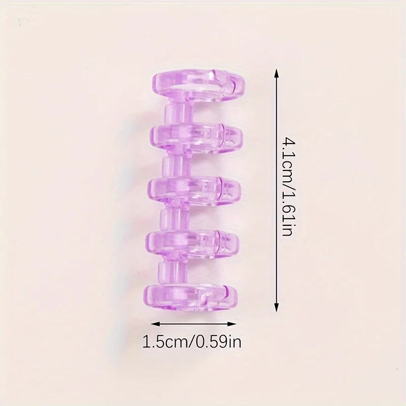 10 قطعة من الموثق المقطعي ذو 5 فتحات في Morandi لمخطط DIY، مجلدات حلقة دفتر الملاحظات البلاستيكية للوازم المكتبية للطلاب في المدرسة