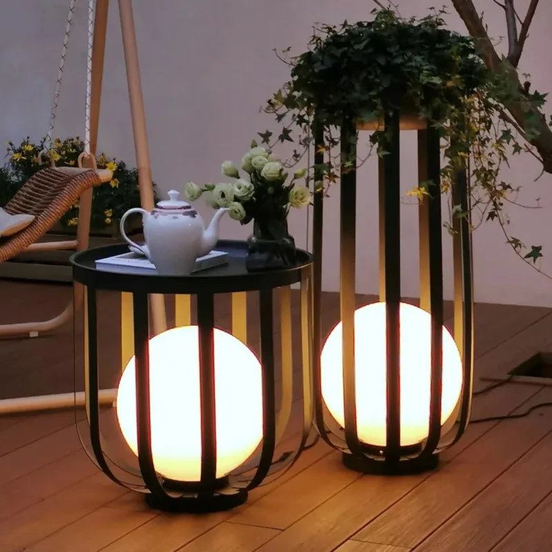 

Courtyard Lawn Floor Lamp Outdoor Solar Lamp Villa Balcony Garden Decoration Floor Light Outdoor Luxury Camping LED Lighting