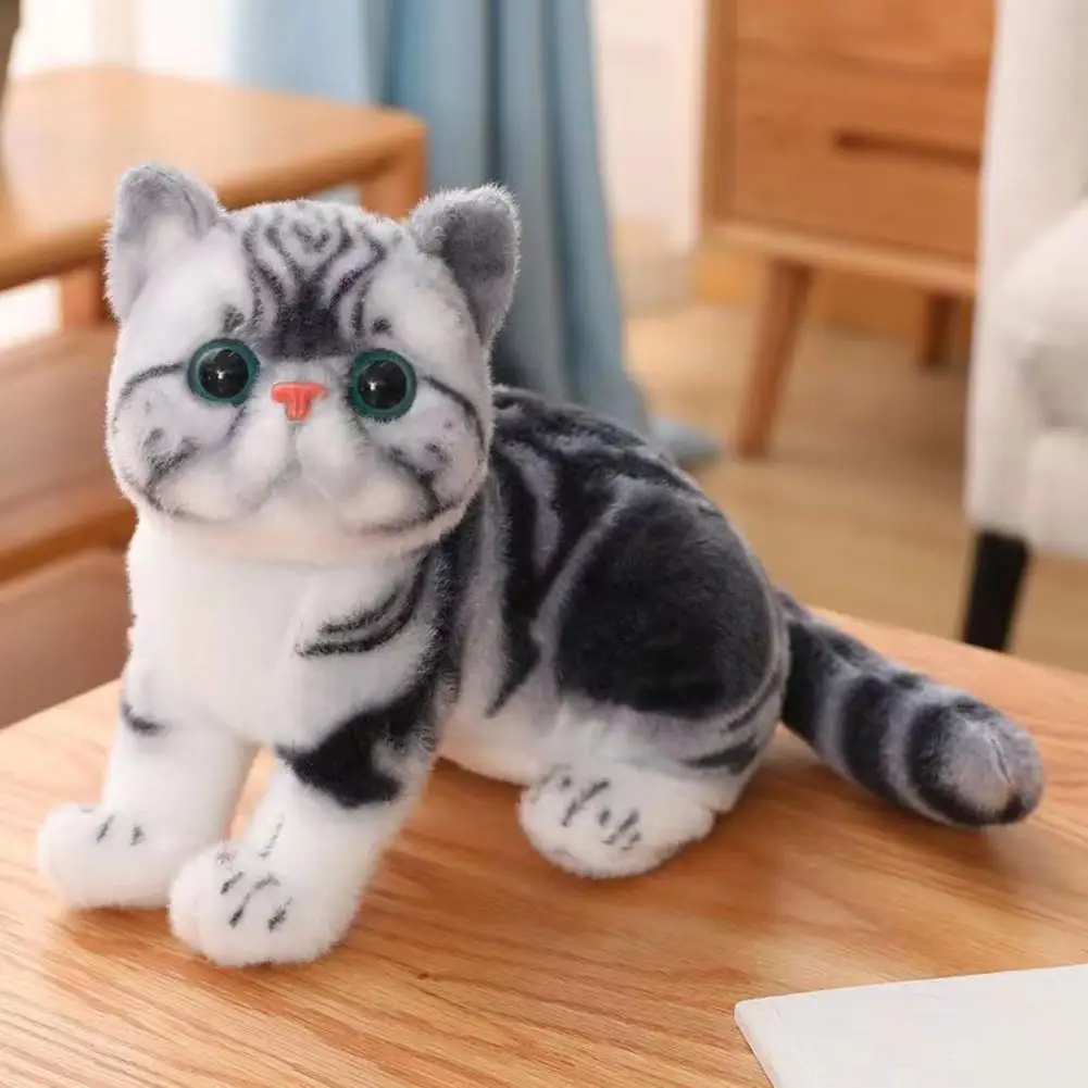 

Soft Touch Simulated Cat Stuffed Kitten Plush Doll with Air-purifying Bamboo Charcoal Skin-friendly Cat Plushies for Girls