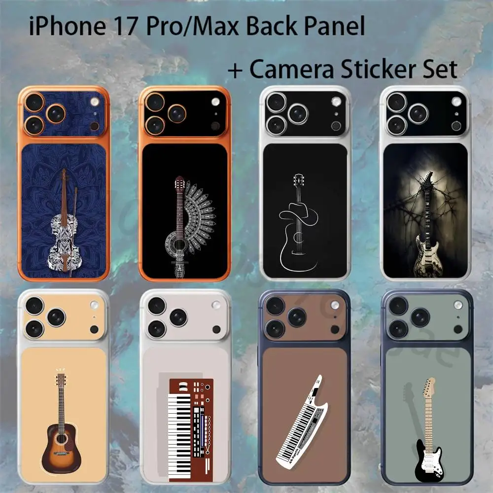 

Musical instruments For iPhone 17 pro Max/17 pro Full Cover Decal Skin Wrap Colorful Rear Protective Sticker Film