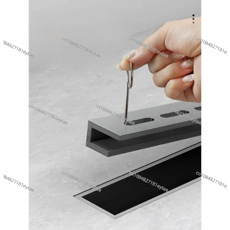 Wide and extremely narrow linear rectangular stainless steel deodorant floor drain shower strip minimalist side drainage